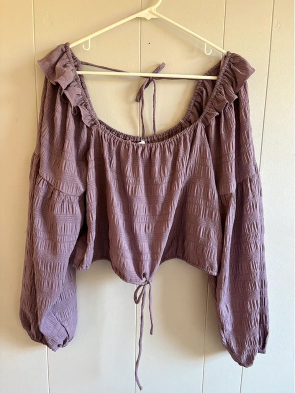 Womens L Purple Mustard Seed Blouse